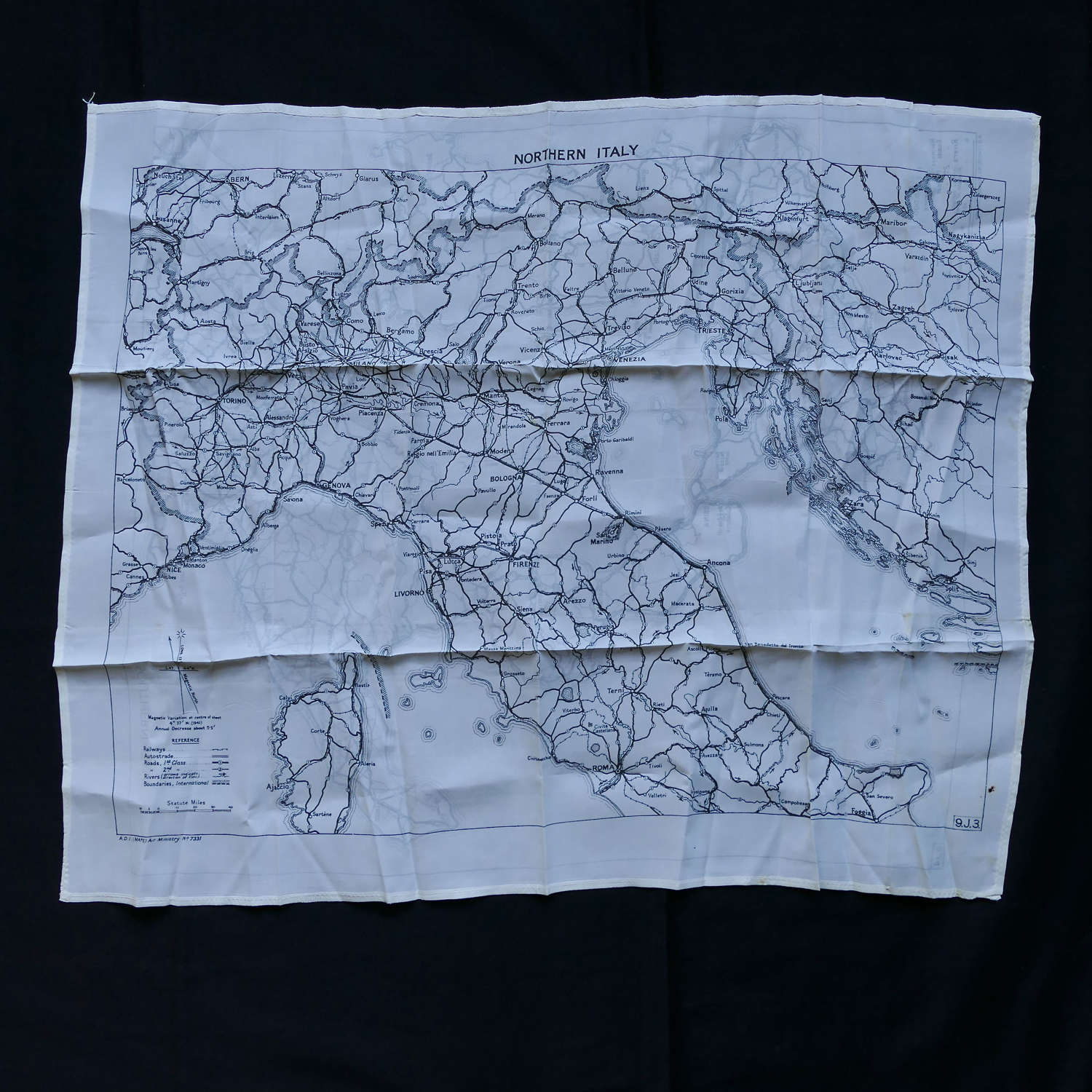 RAF escape & evasion map - Italy