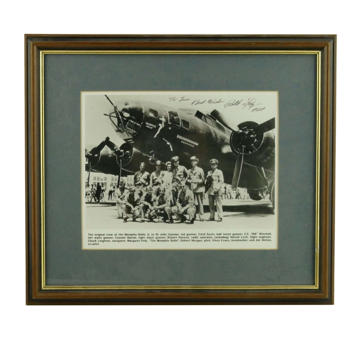 Photo of the Memphis Belle - signed by the pilot
