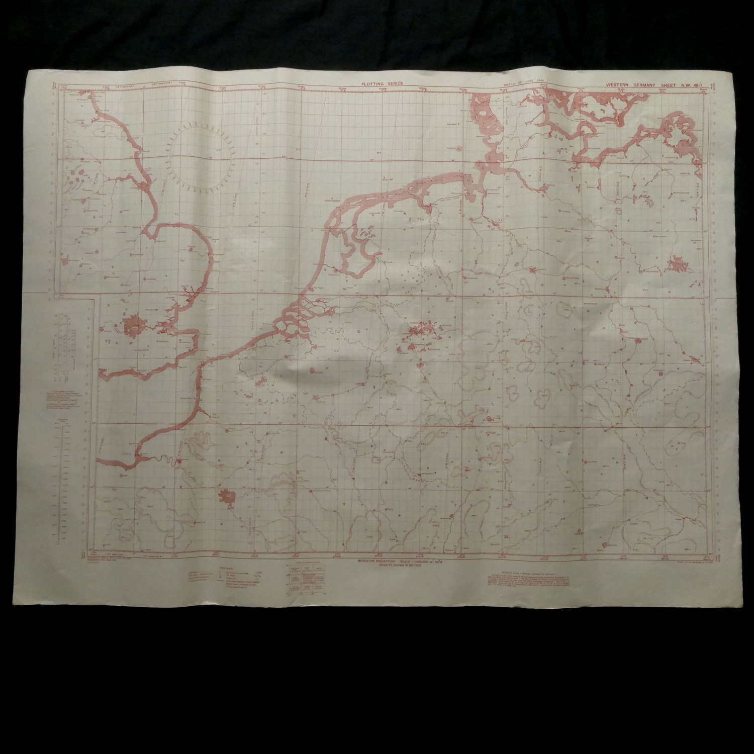 RAF Plotting map - Western Germany