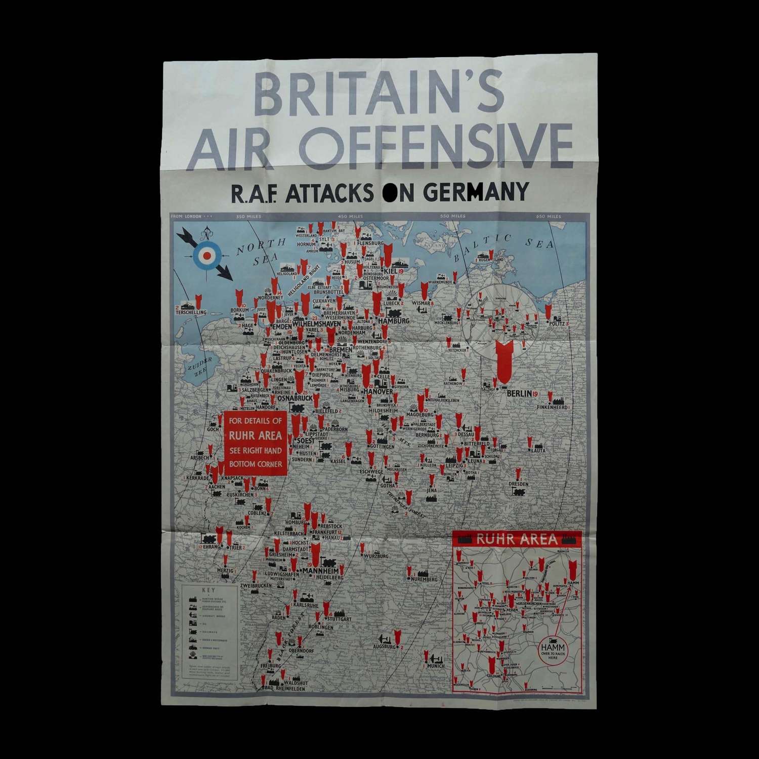 Britain's Air Offensive poster - RAF Attacks On Germany
