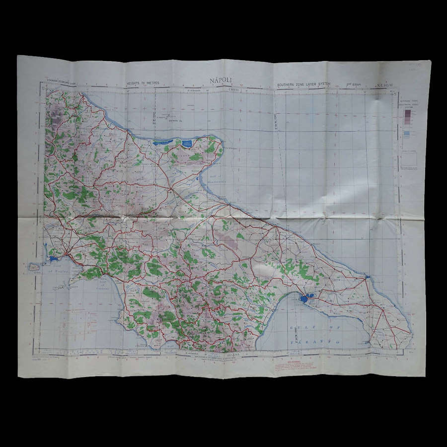 RAF flight map, Napoli, Italy