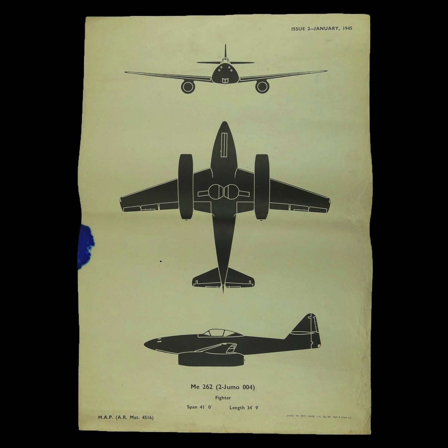 RAF recognition poster - Me 262