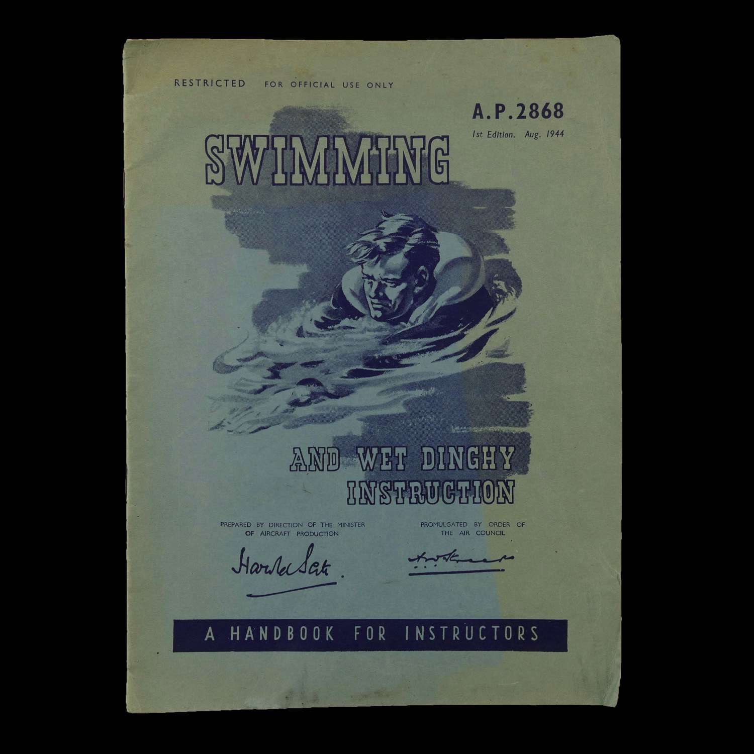 RAF Swimming & Wet Dinghy Instructions, 1944