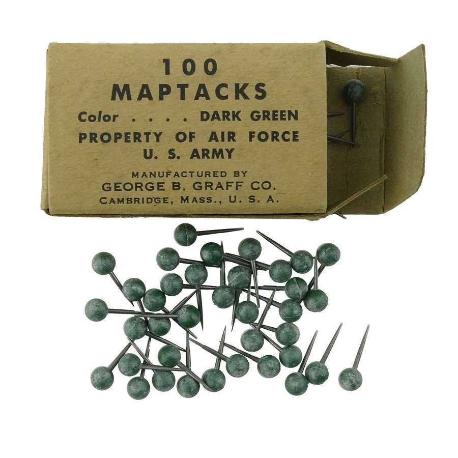 USAAF map tacks, boxed