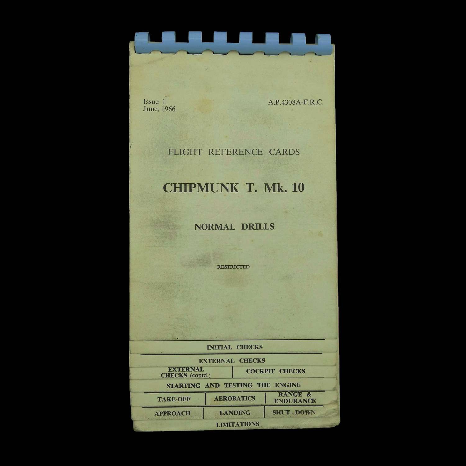 RAF flight reference cards - Chipmunk T. Mk.10