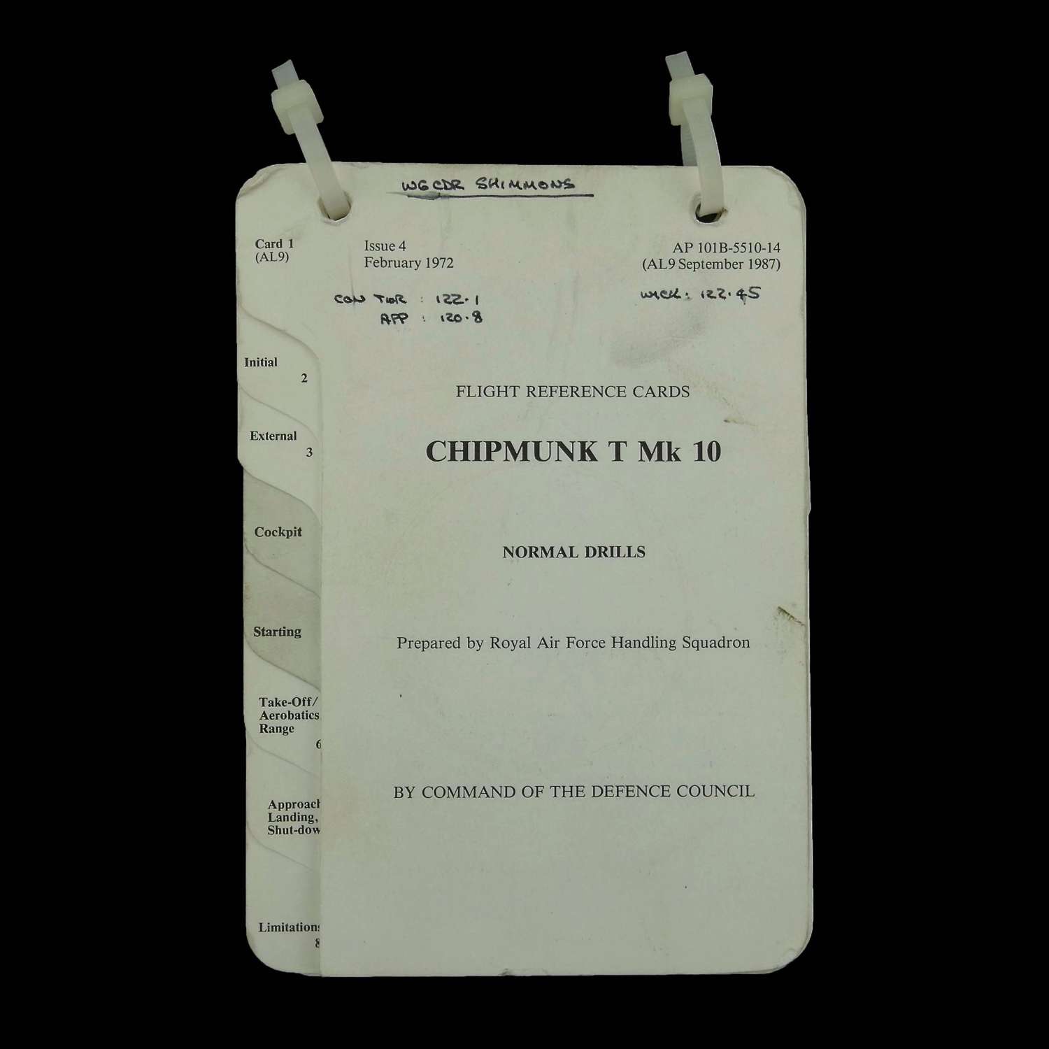 RAF flight reference cards - Chipmunk T Mk.10