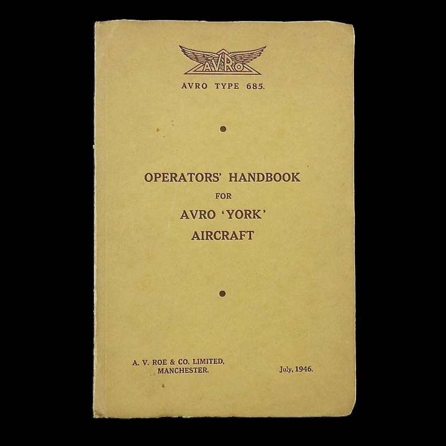 AVRO York operators' handbook, c.1946