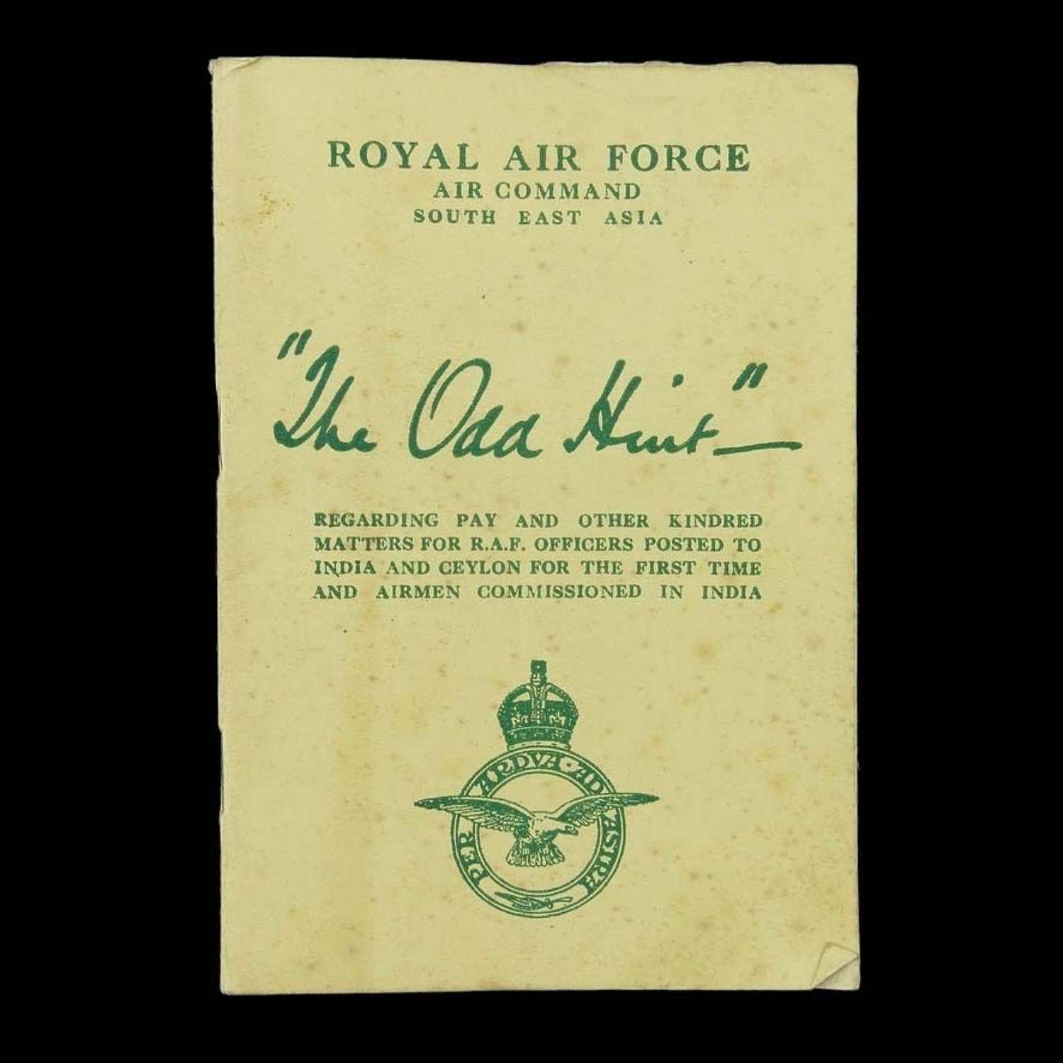 RAF booklet, S.E.E.A.C., 1944