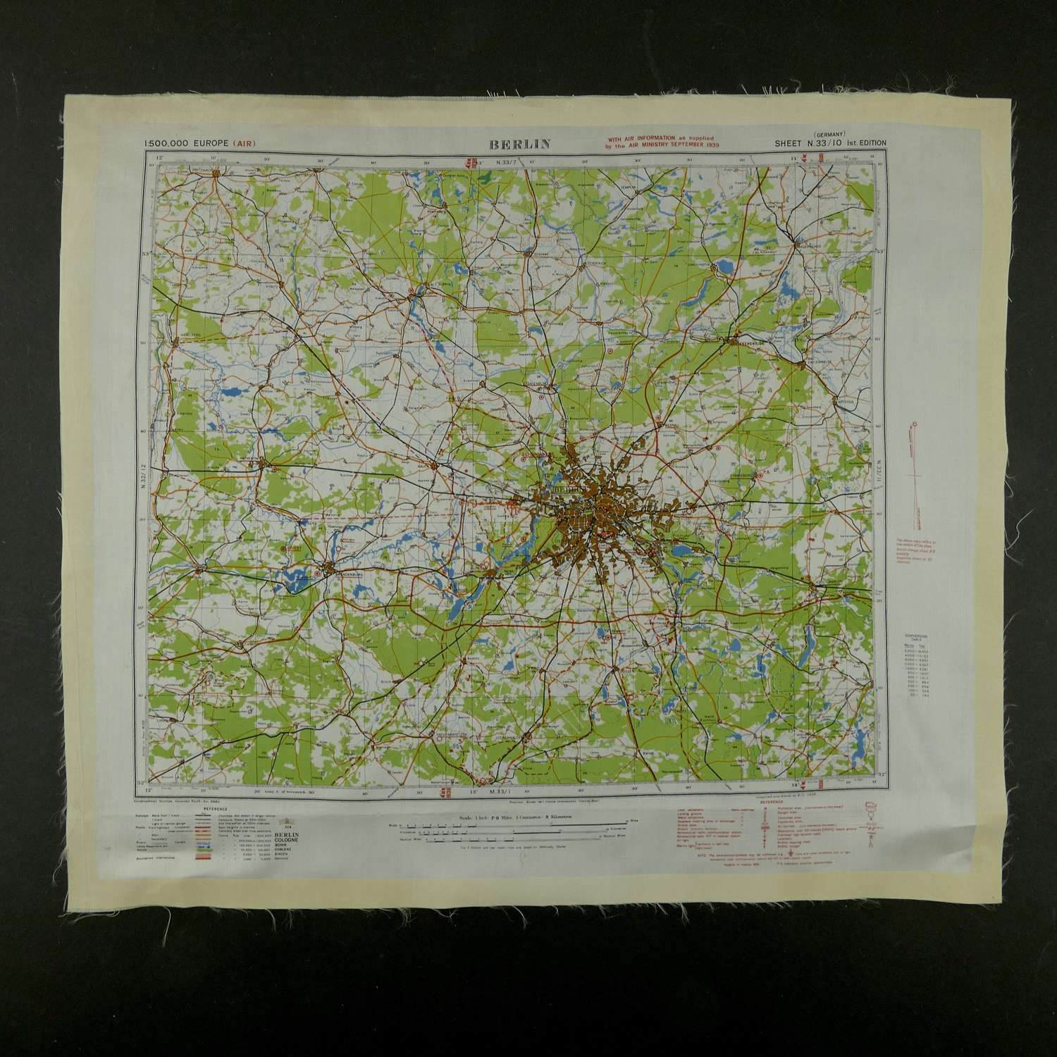 RAF escape & evasion map - Berlin