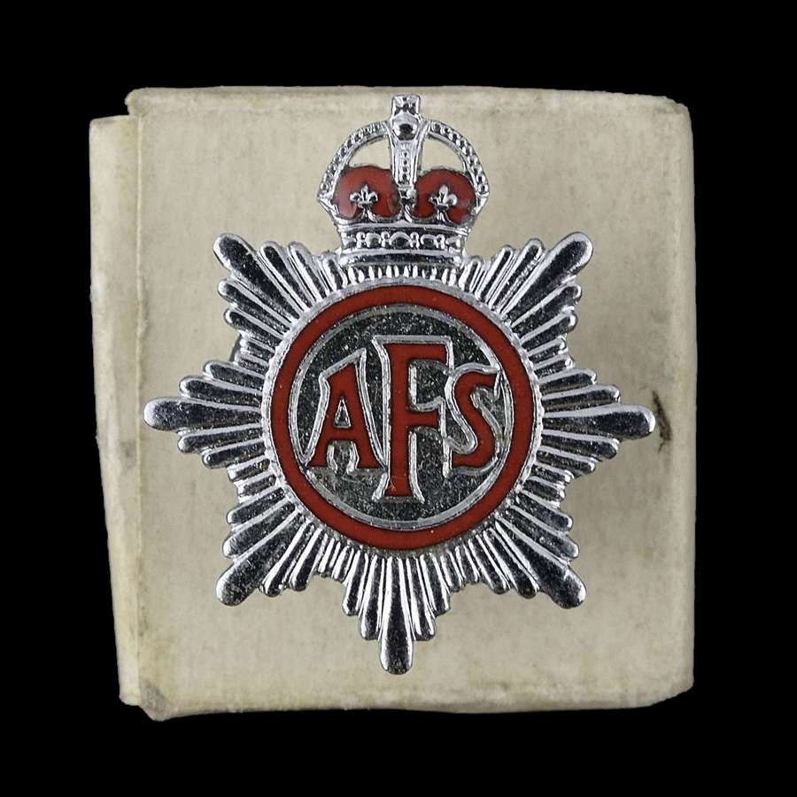 AFS lapel badge, boxed