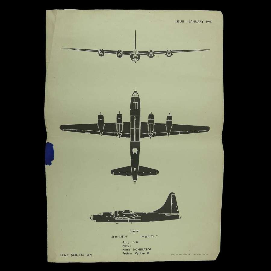RAF recognition poster - B-32 'Dominator'