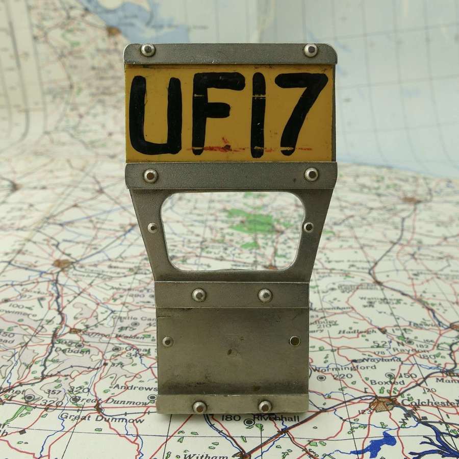 RAF operations room raid designation plaque - UF17