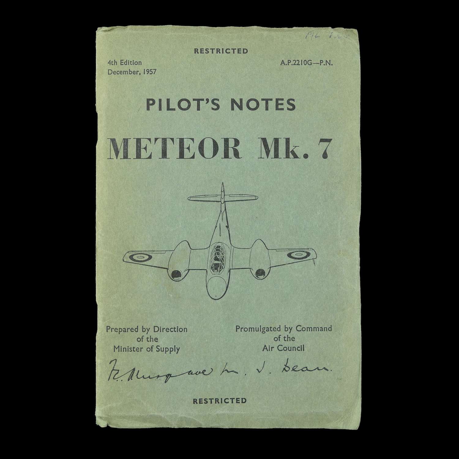 RAF pilot's notes - Meteor Mk.7