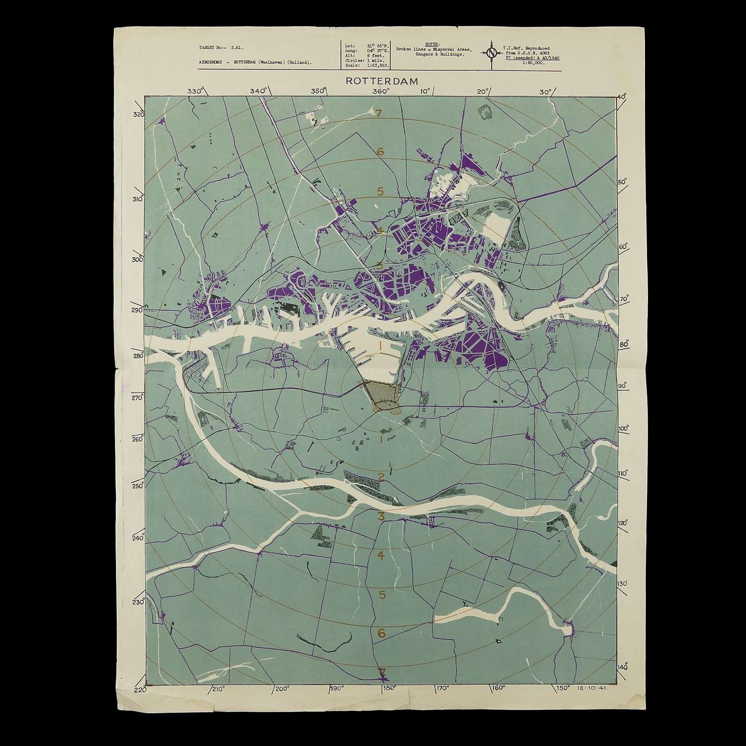 RAF target map - Rotterdam
