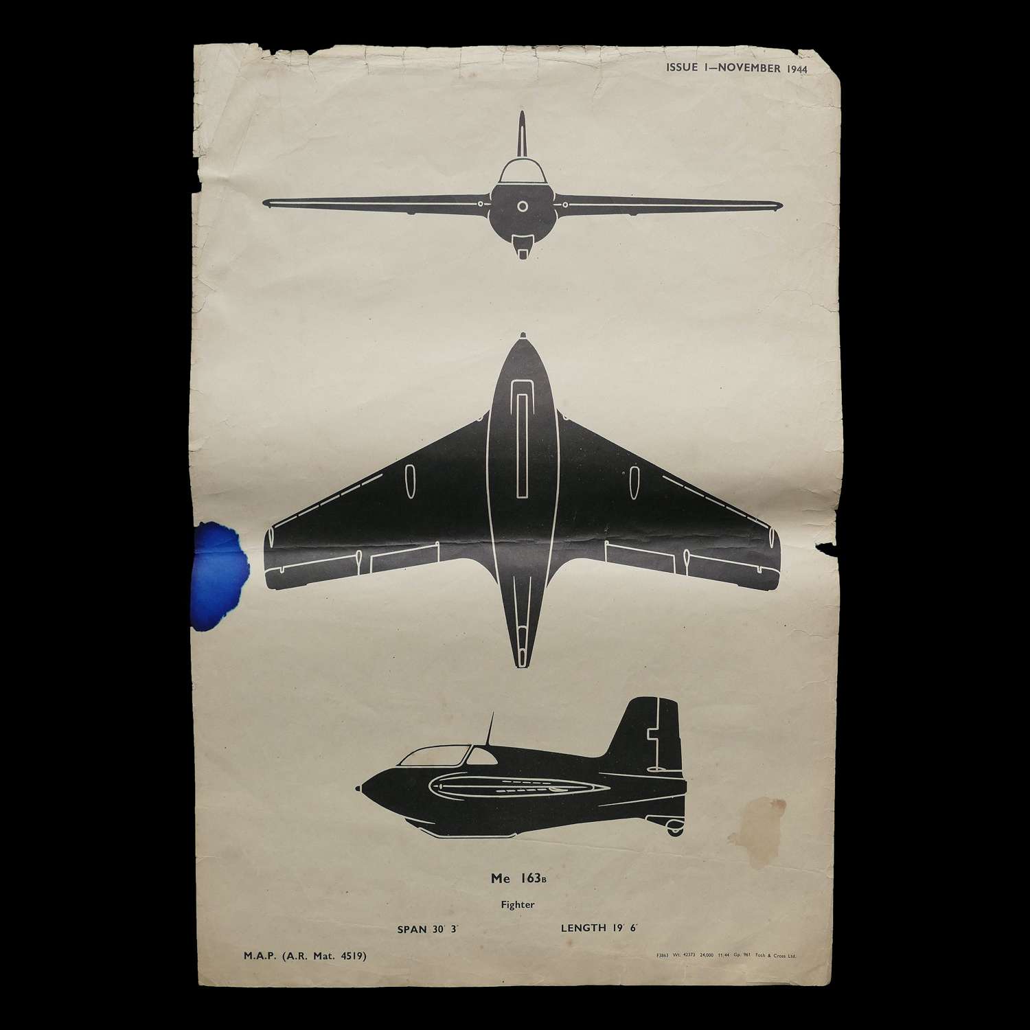 RAF recognition poster - Me163B