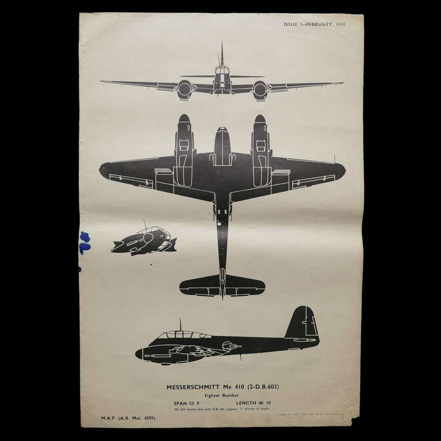 RAF recognition poster - Me410