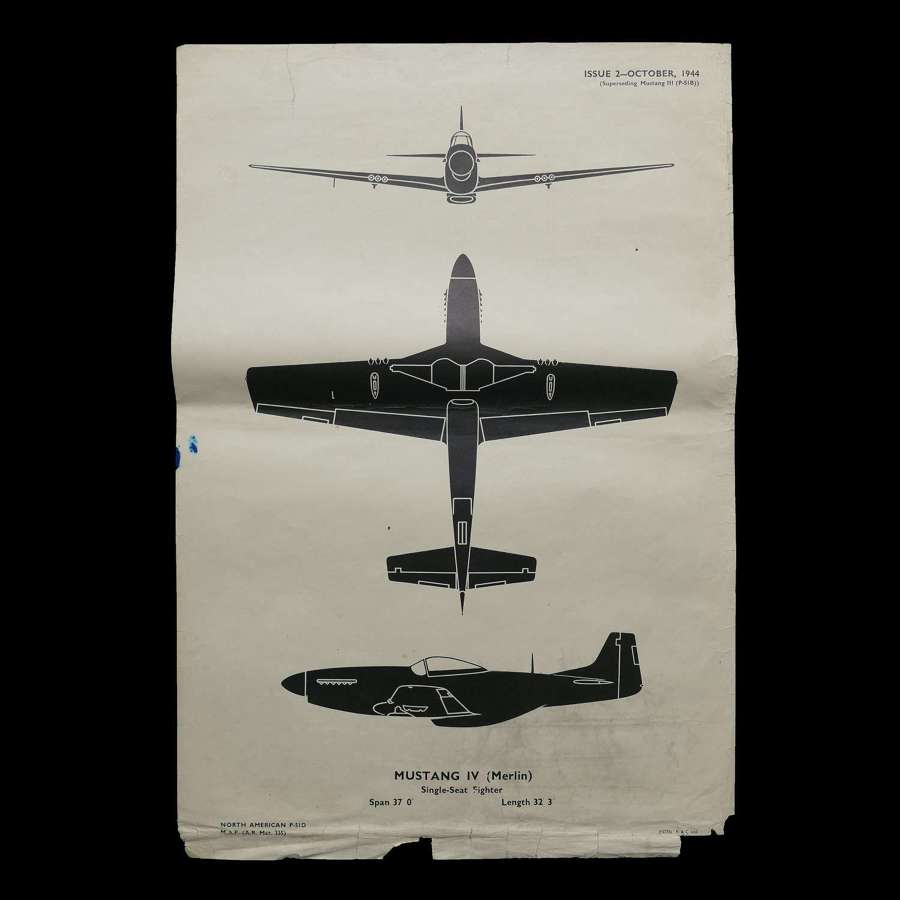 RAF recognition poster - Mustang IV
