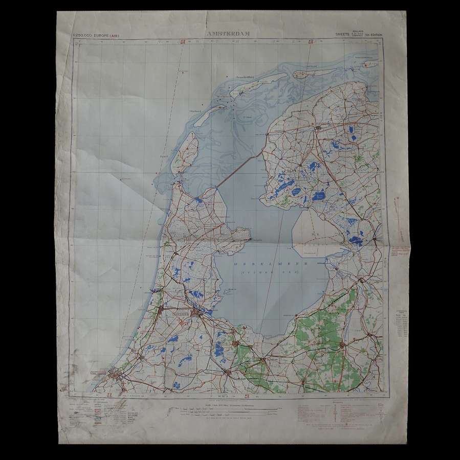 RAF flight map - Amsterdam