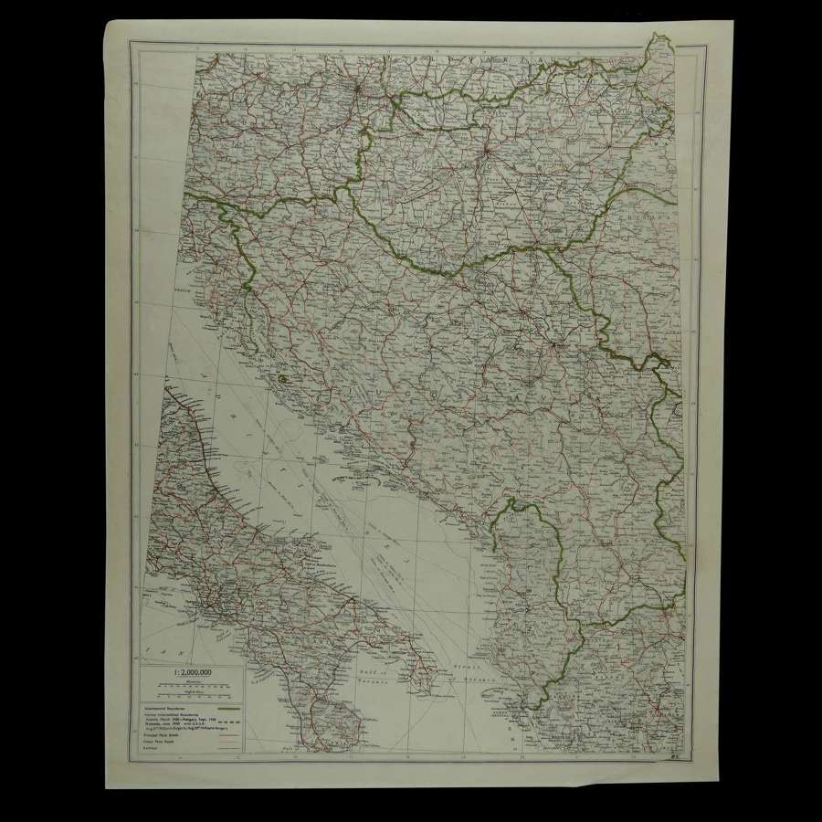 RAF tissue paper escape & evasion map - Austria