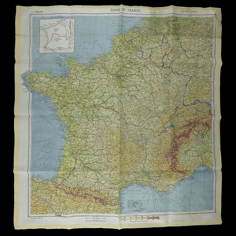 RAF / SOE escape & evasion map - Zones of France