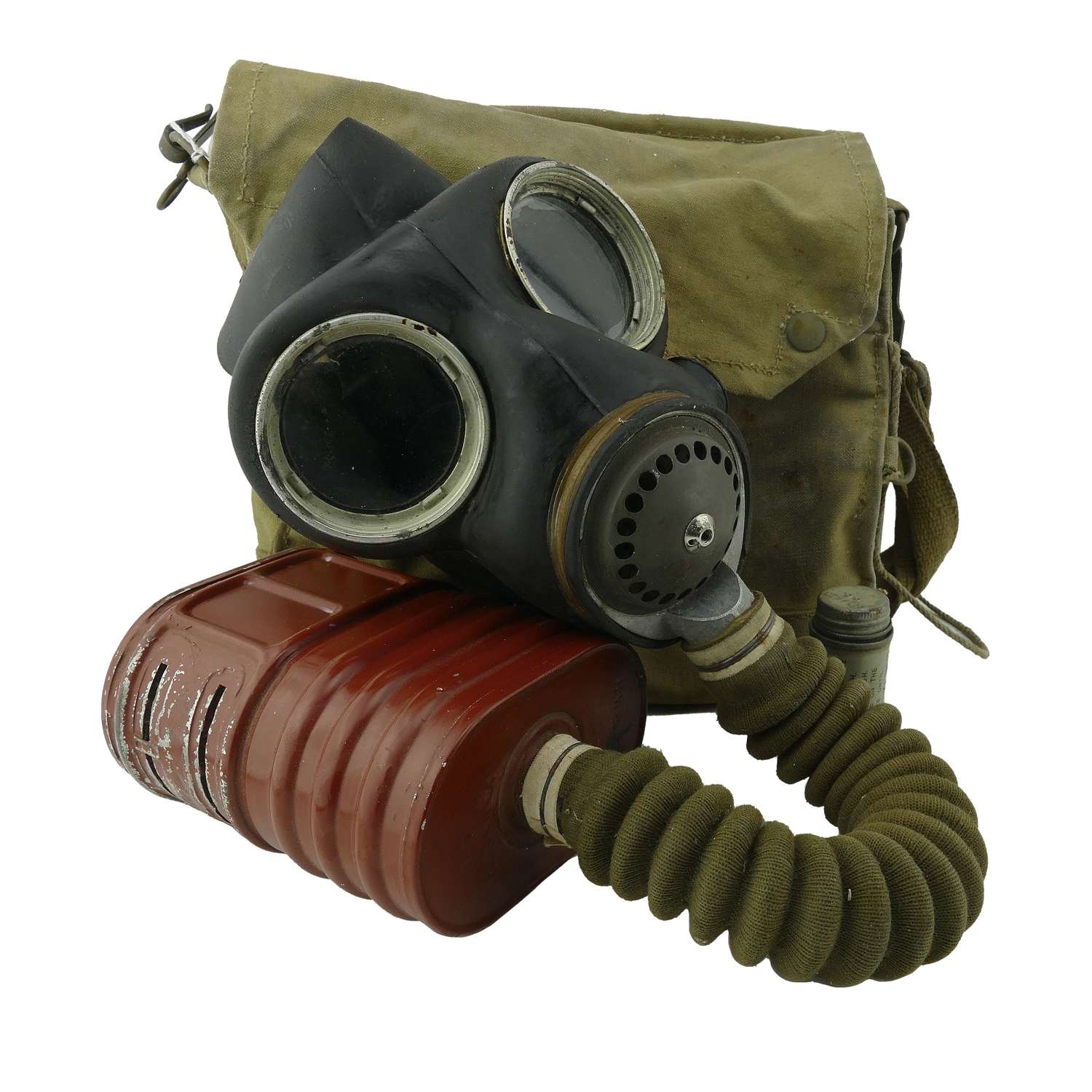 British WW2 General Service Respirator & Pack