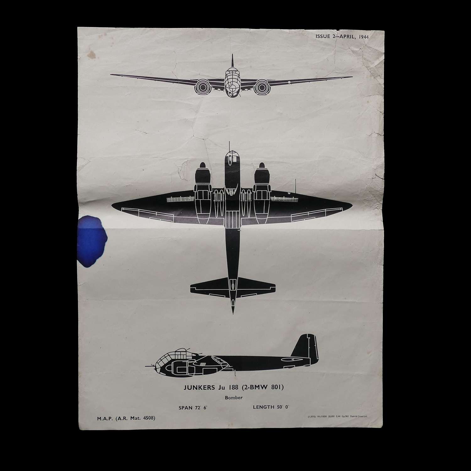 RAF recognition poster - Junkers Ju 188