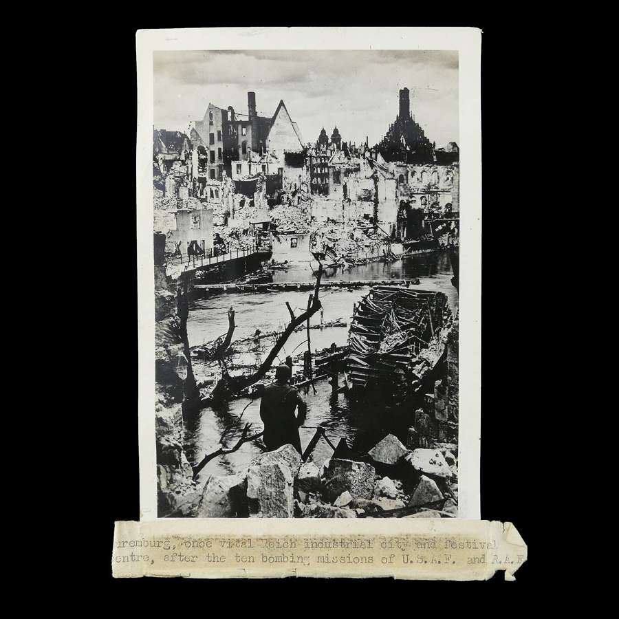 Press photograph - Nuremberg after RAF / AAF bombing