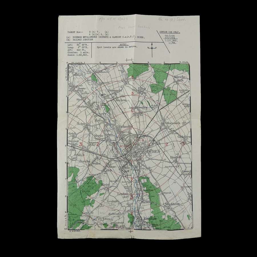 RAF target map - Duren, Germany