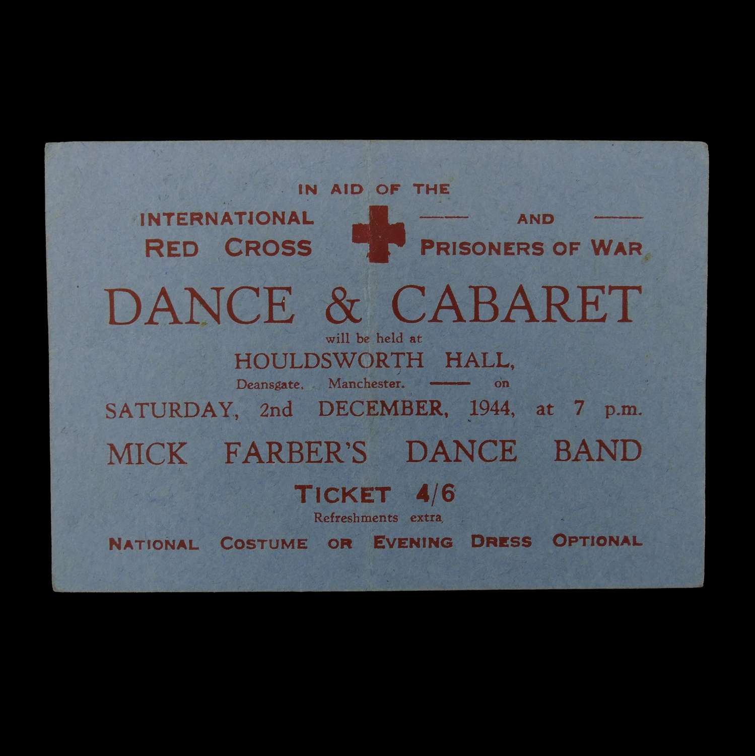 Wartime dance & cabaret ticket, 1944