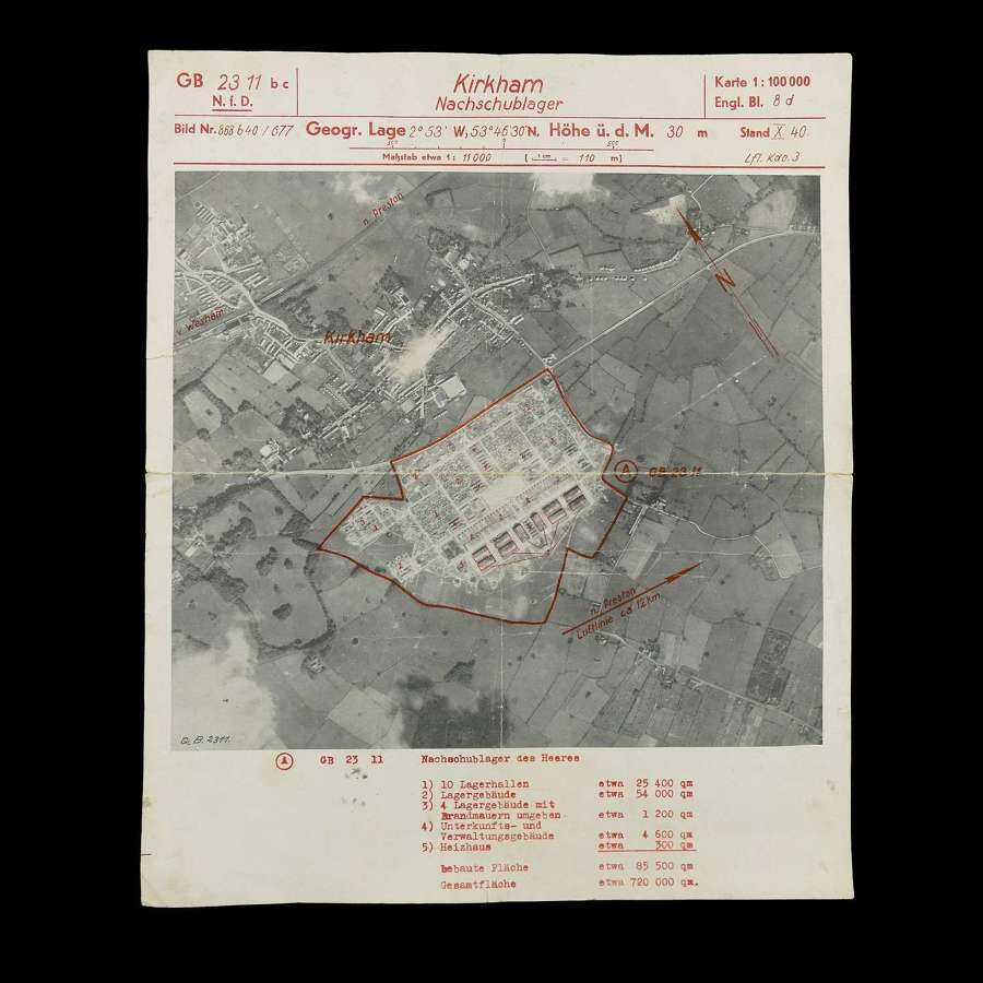 Luftwaffe target photograph - Kirkham Supplies Depot