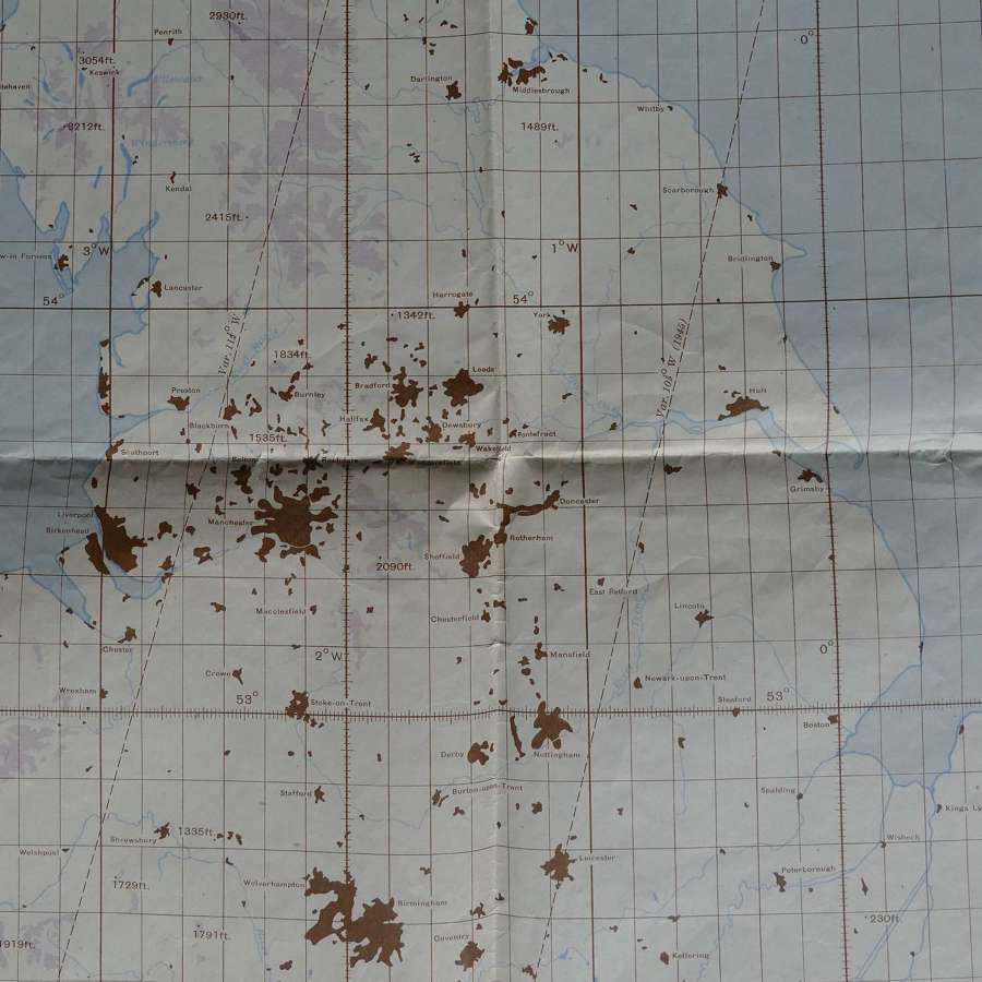 RAF RADAR plotting map
