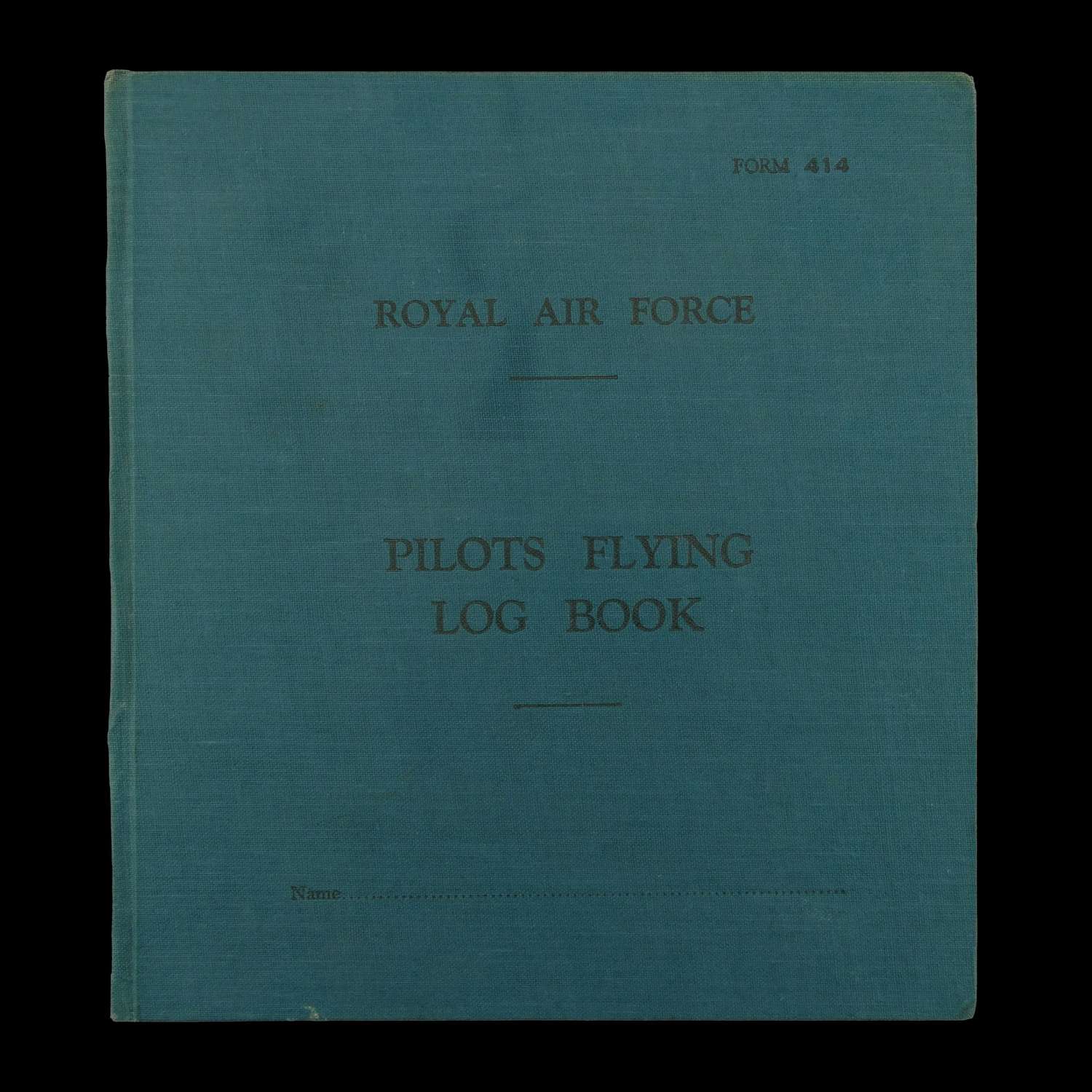 RAF pilot's flying log book