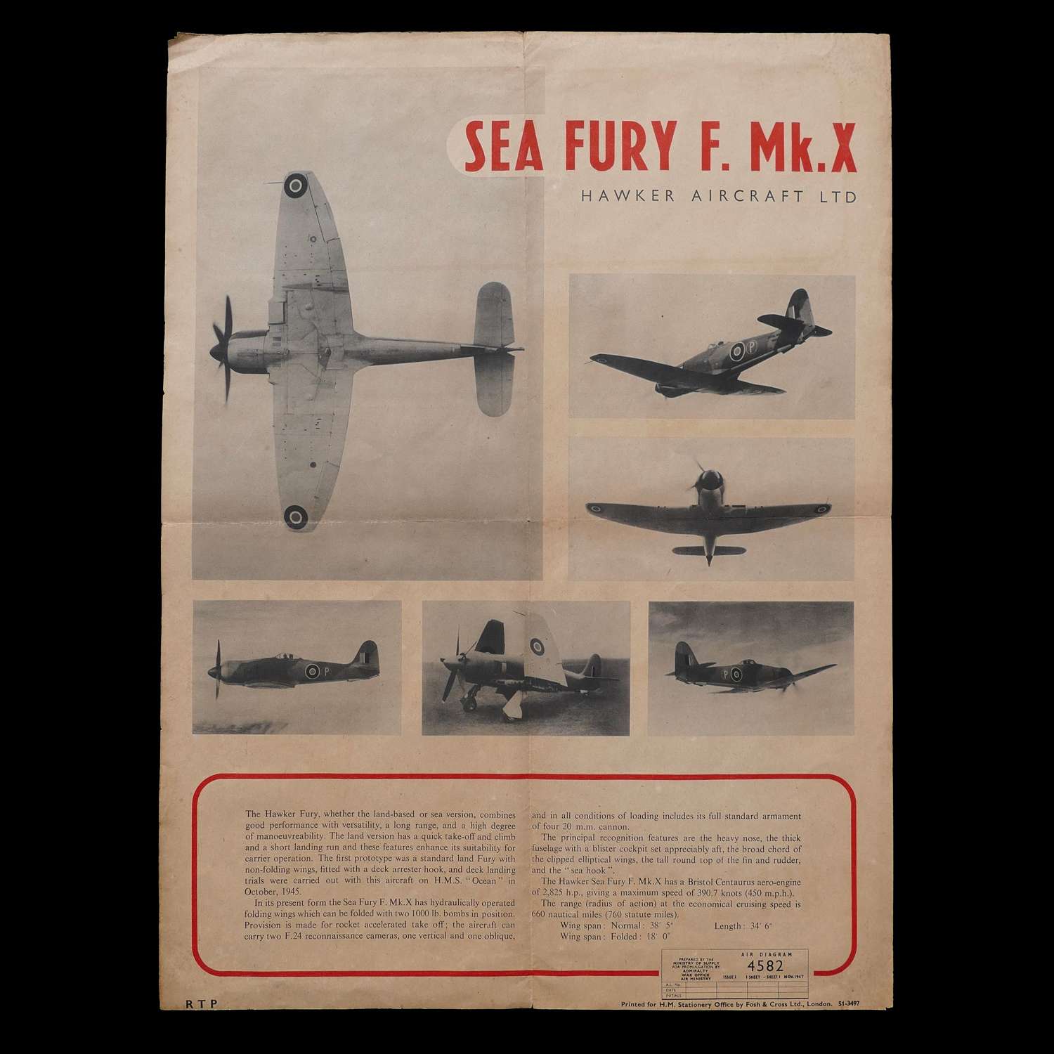 Air diagram - Sea Fury F. Mk.X