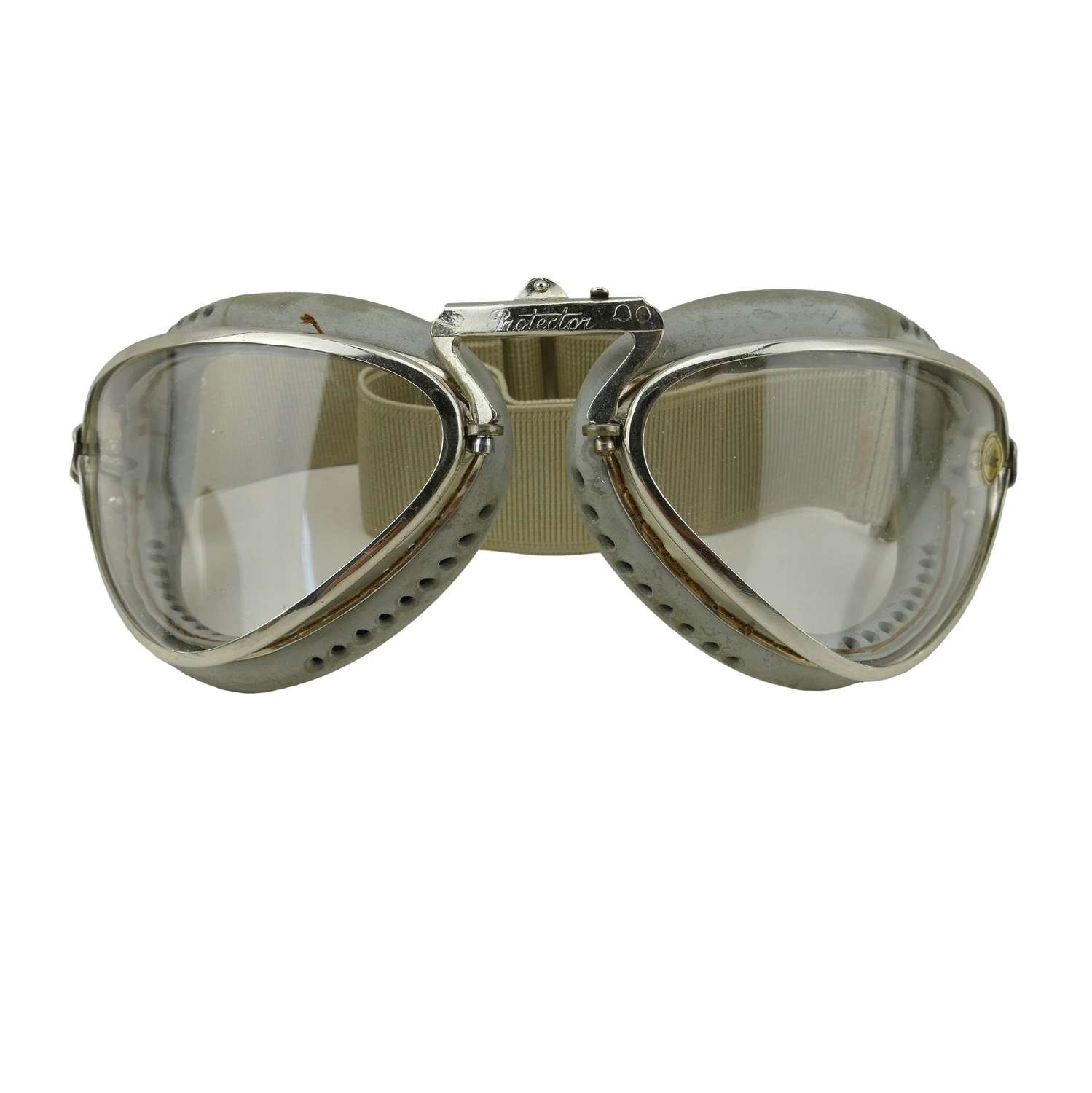 Italian 'Protector' flying goggles, cased
