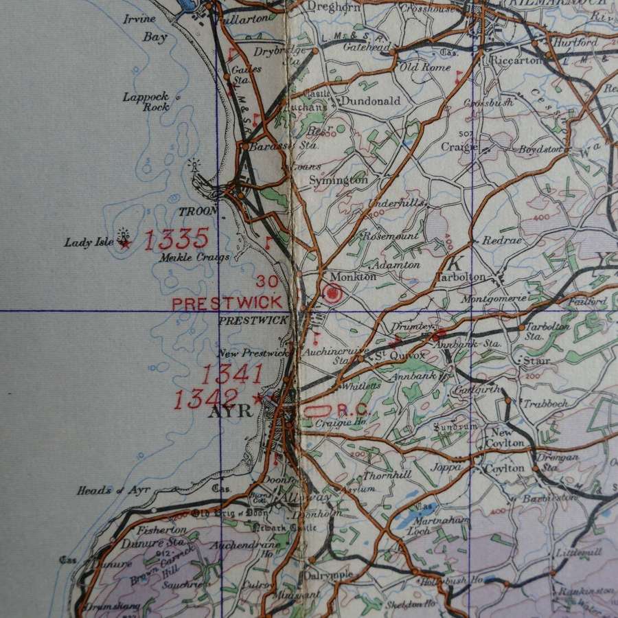 RAF flight map, Scotland, South West