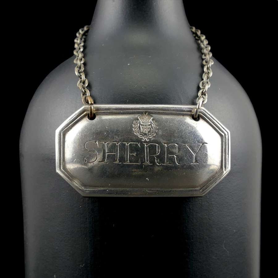 RAF mess decanter Sherry label
