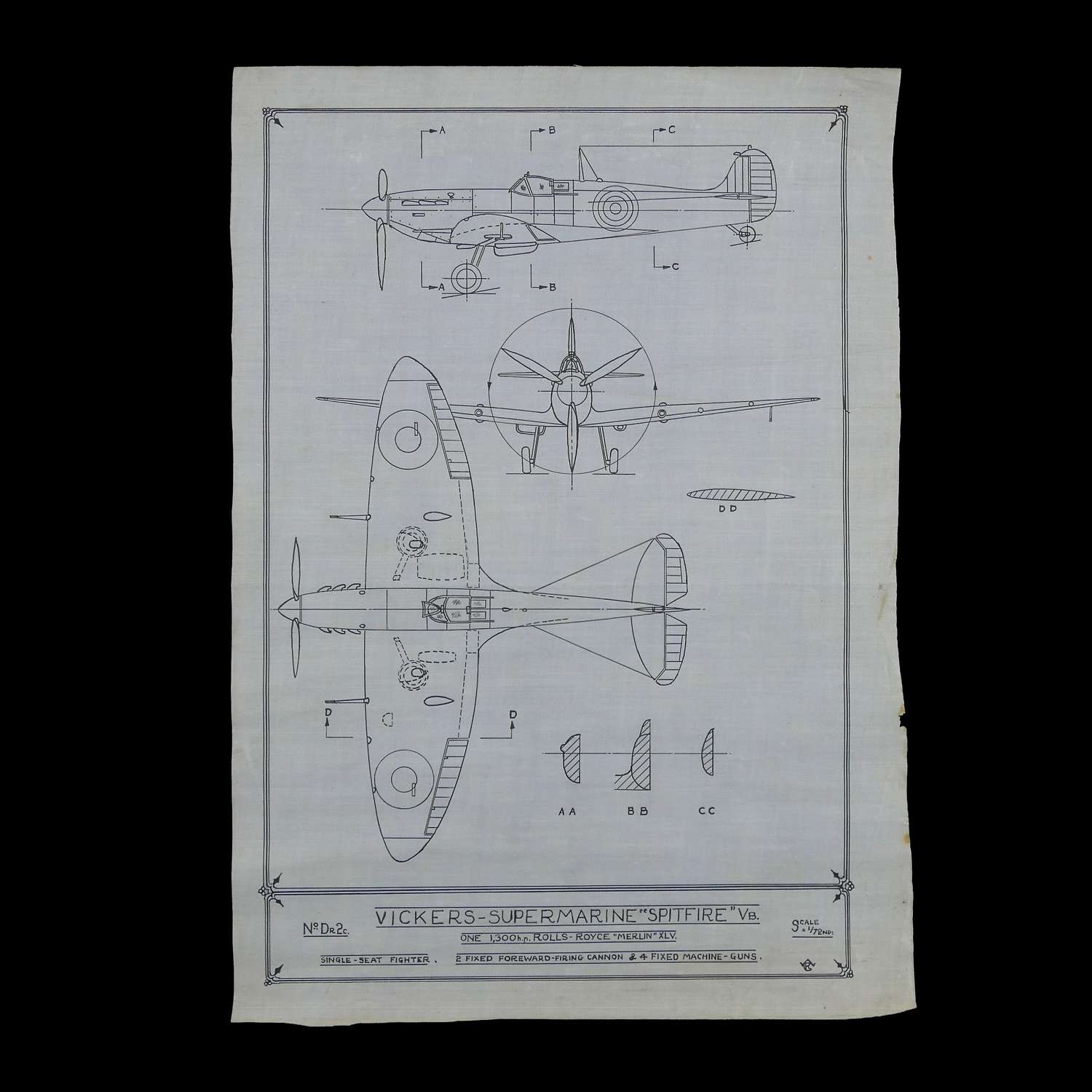 Original Supermarine Spitfire VB illustration
