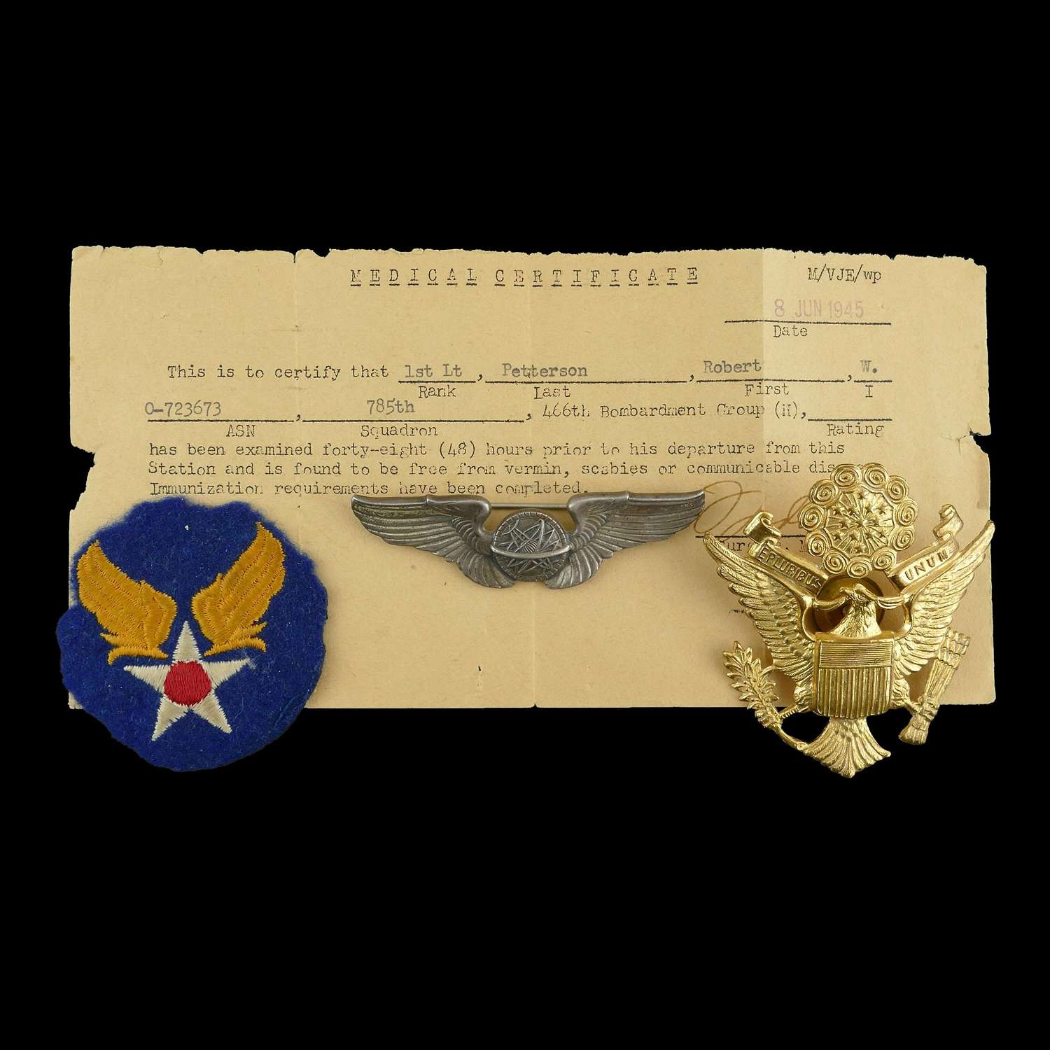 USAAF grouping to 8th AAF navigator