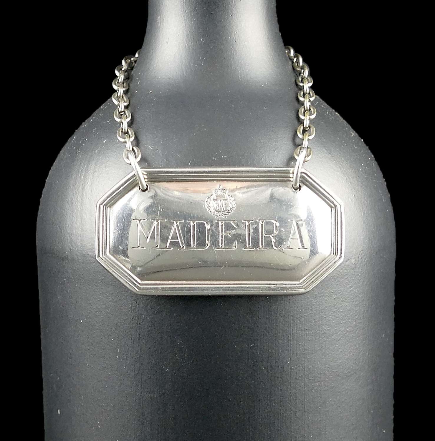 RAF mess decanter Madeira label