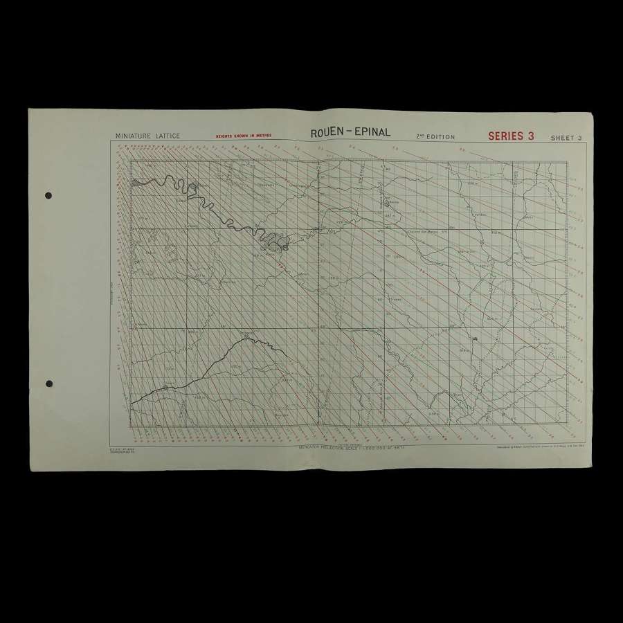 RAF 'GEE' plotting map, 1944