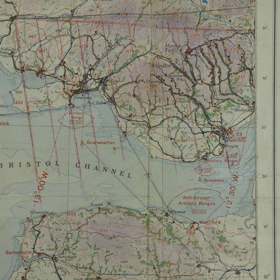 RAF flight map - Bristol Channel