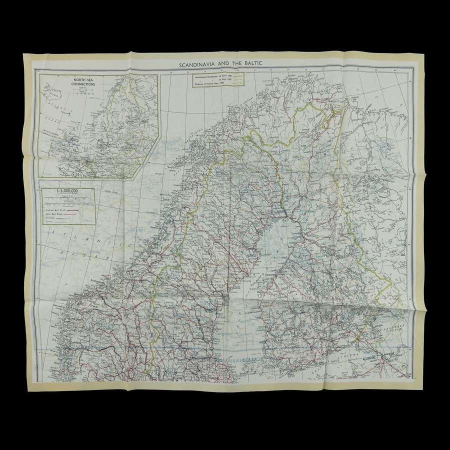 RAF escape & evasion map, sheet F/G, Scandinavia & The Baltic