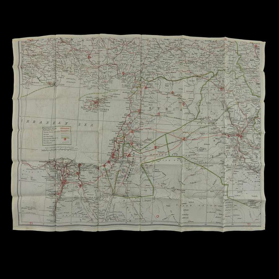 RAF escape & evasion map, sheet T1/T3, Turkey, North Africa,