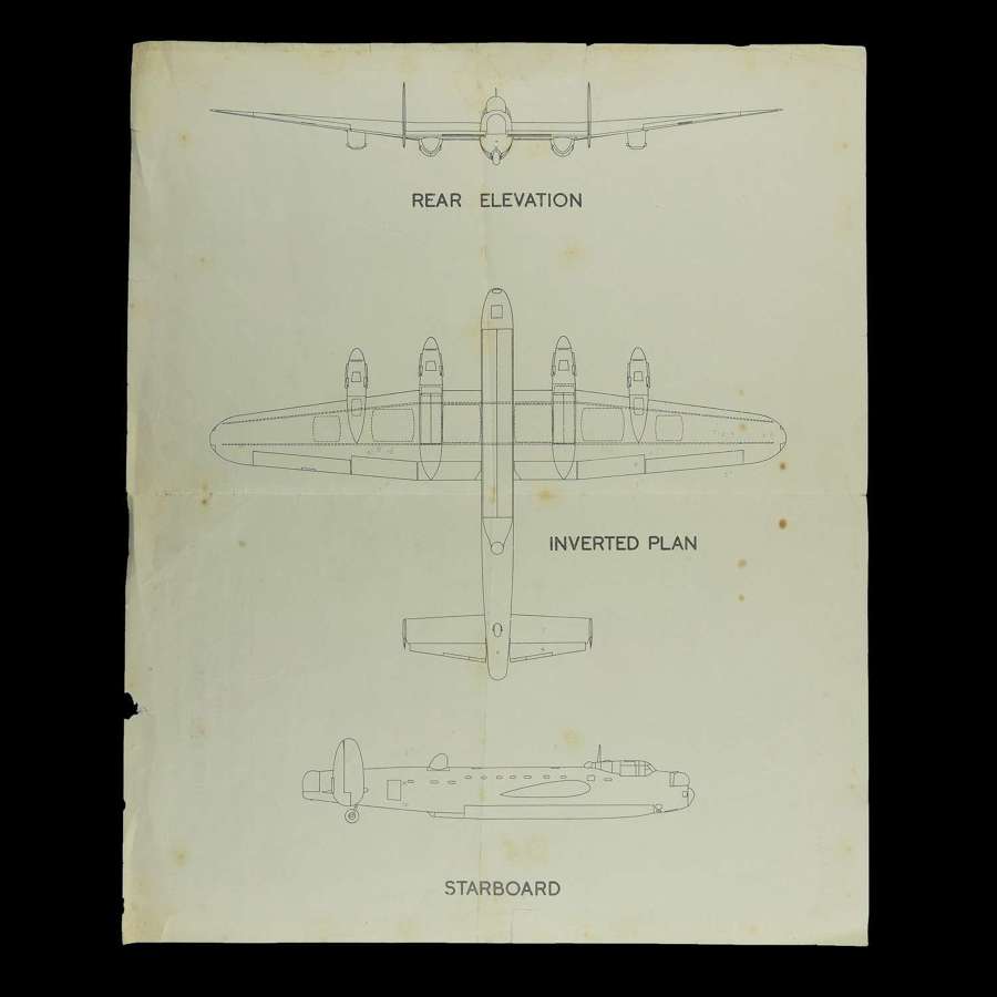 RAF Scale drawing - Lancaster I & III, 1942