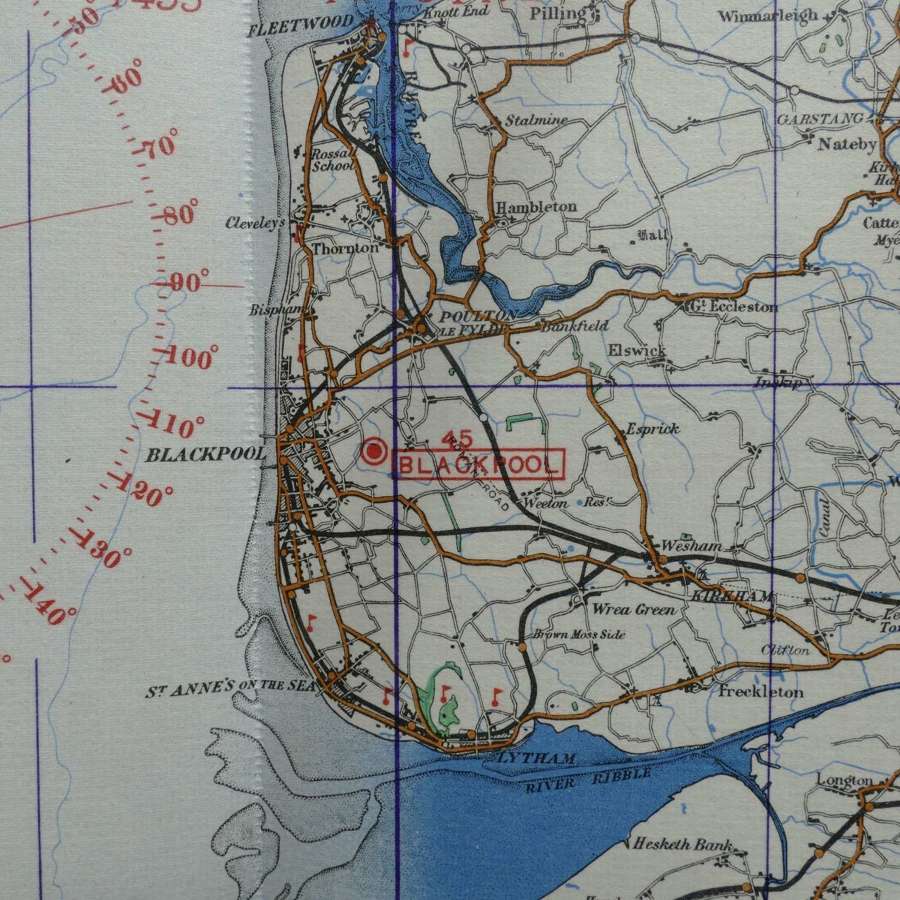 RAF flight map, England, North West
