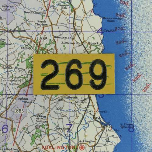 RAF operations room raid designation plaque '269'