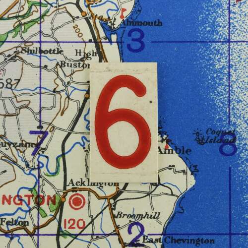 RAF operations room raid block plaque '6' / '9'