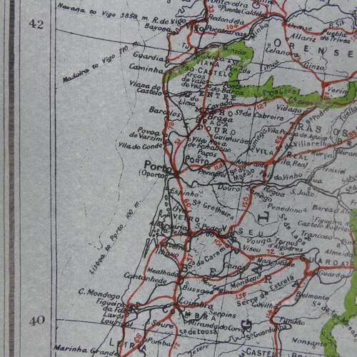 RAF tissue paper escape & evasion map, Spain