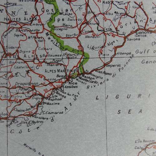 RAF tissue paper escape & evasion map, Spain
