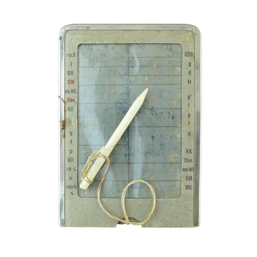 Luftwaffe Navigator's wind drift tabulation slate, 1939